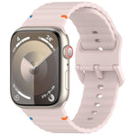 Cinturino per orologio in silicone con cuciture a grana ondulata, For Apple Watch Series 8 41mm, For Apple Watch Series 8 45mm