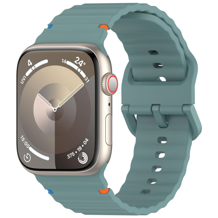 Cinturino per orologio in silicone con cuciture a grana ondulata, For Apple Watch Series 8 41mm, For Apple Watch Series 8 45mm