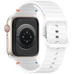 Cinturino per orologio in silicone con cuciture a grana ondulata, For Apple Watch SE 2022 40mm, For Apple Watch SE 2022 44mm