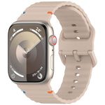 Cinturino per orologio in silicone con cuciture a grana ondulata, For Apple Watch Series 5 44mm, For Apple Watch Series 5 40mm