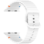 Cinturino per orologio in silicone con cuciture a grana ondulata, For Apple Watch Series 3 38mm, For Apple Watch Series 3 42mm