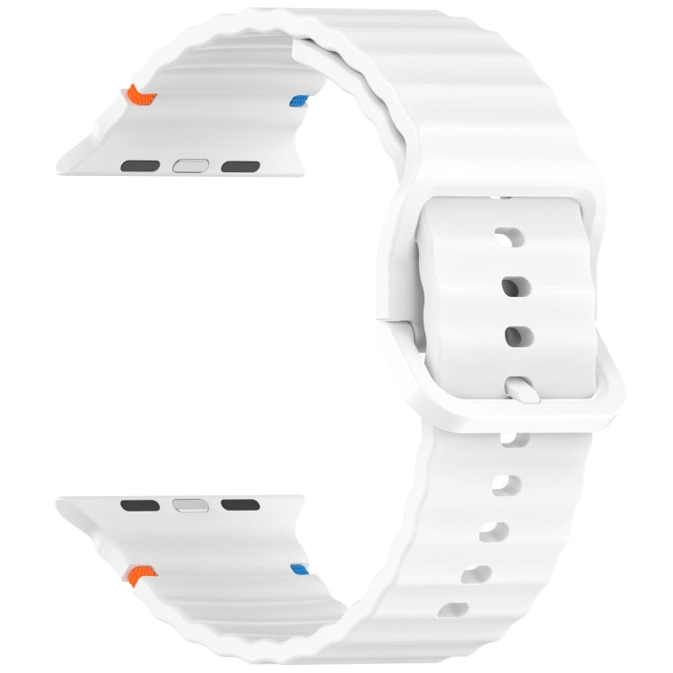 Cinturino per orologio in silicone con cuciture a grana ondulata, For Apple Watch Series 3 38mm, For Apple Watch Series 3 42mm