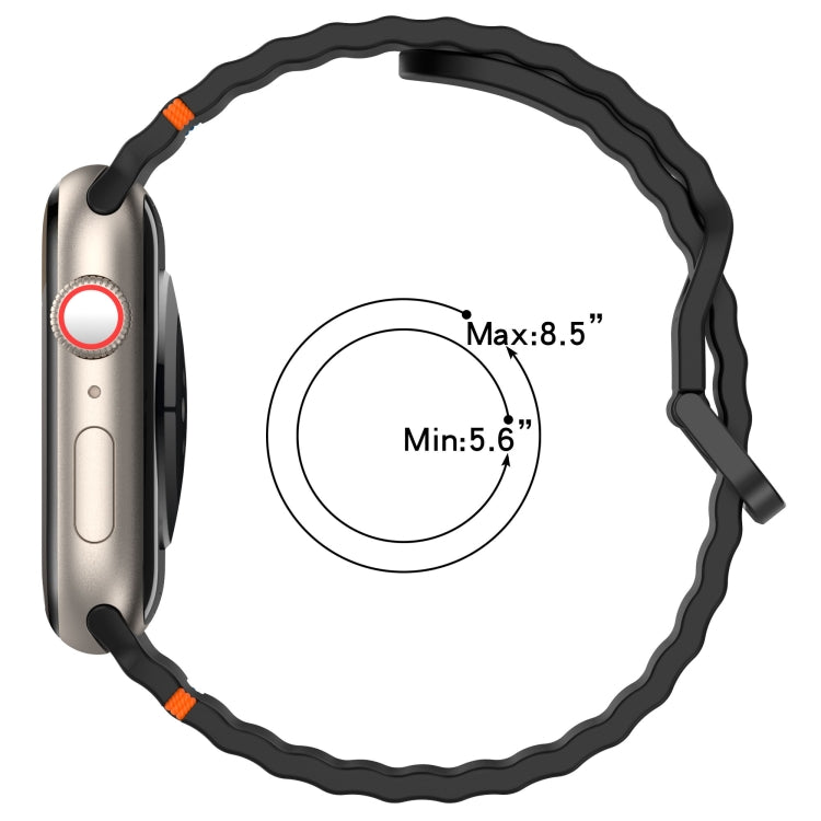 Cinturino per orologio in silicone con cuciture a grana ondulata, For Apple Watch SE 2023 44mm, For Apple Watch SE 2023 40mm