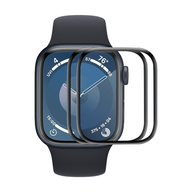 2 pezzi ENKAY 3D Full Coverage Soft PC Edge PMMA HD Screen Film, For Apple Watch Series 12 Aluminum / Titanium 46mm, For Apple Watch Series 12 Ceramic 46mm, For Apple Watch Series 12 Aluminum / Titanium 42mm, For Apple Watch Series 12 Ceramic 42mm     ...