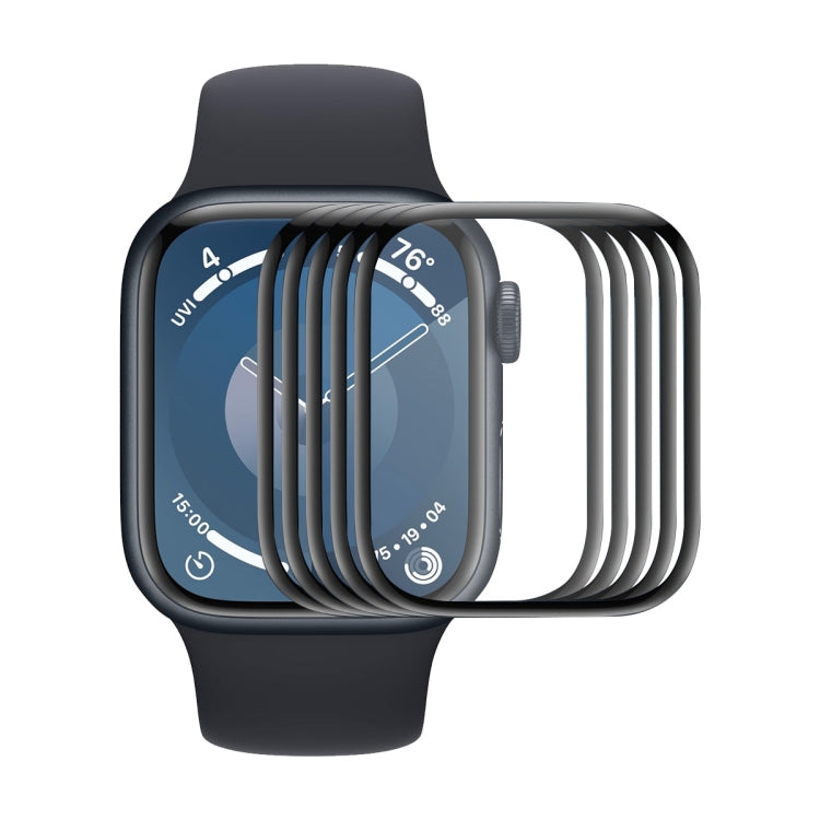 5 pezzi ENKAY 3D Full Coverage Soft PC Edge PMMA HD Screen Film, For Apple Watch Series 12 Aluminum / Titanium 46mm, For Apple Watch Series 12 Ceramic 46mm, For Apple Watch Series 12 Aluminum / Titanium 42mm, For Apple Watch Series 12 Ceramic 42mm     ...