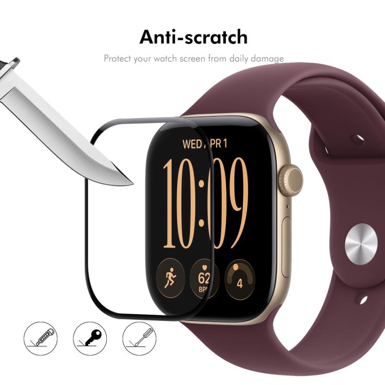 5 pezzi ENKAY 3D Full Coverage Soft PC Edge PMMA HD Screen Film, For Apple Watch Series 12 Aluminum / Titanium 46mm, For Apple Watch Series 12 Ceramic 46mm, For Apple Watch Series 12 Aluminum / Titanium 42mm, For Apple Watch Series 12 Ceramic 42mm     ...