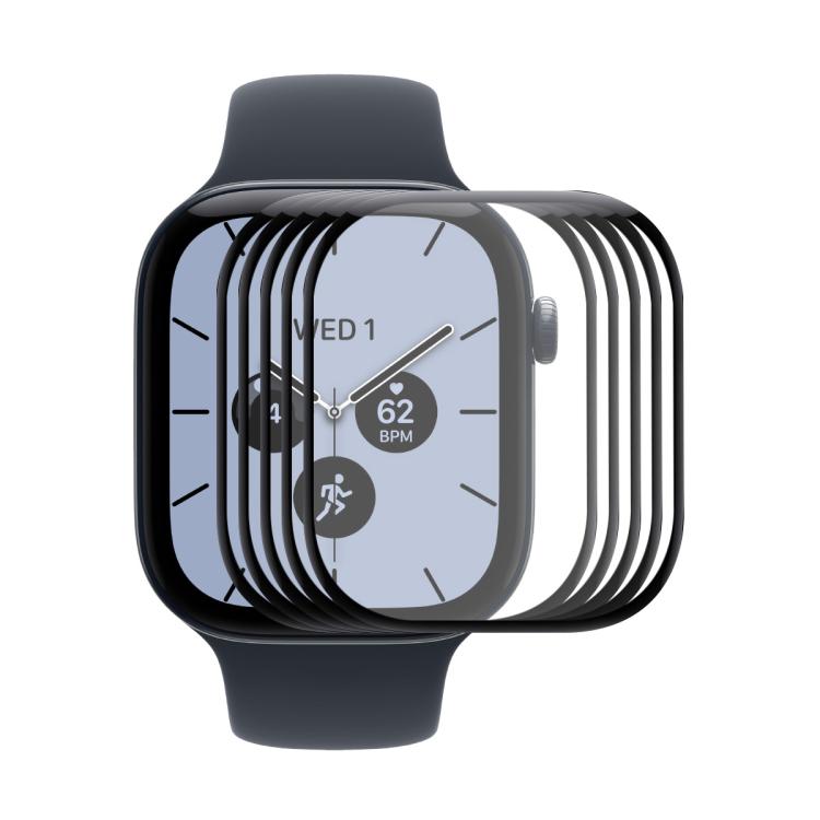 5 pezzi ENKAY 3D Full Coverage Soft PC Edge PMMA HD Screen Film, For Apple Watch Series 12 Aluminum / Titanium 46mm, For Apple Watch Series 12 Ceramic 46mm, For Apple Watch Series 12 Aluminum / Titanium 42mm, For Apple Watch Series 12 Ceramic 42mm     ...
