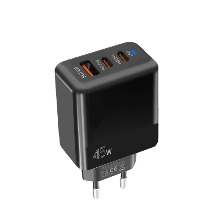 Caricabatterie USB completamente compatibile con protocollo PD3.0 / PPS Type-C + QC3.0 da 45 W, spina UE, PD3.0 / PPS Type-C + QC3.0 USB(EU Plug)