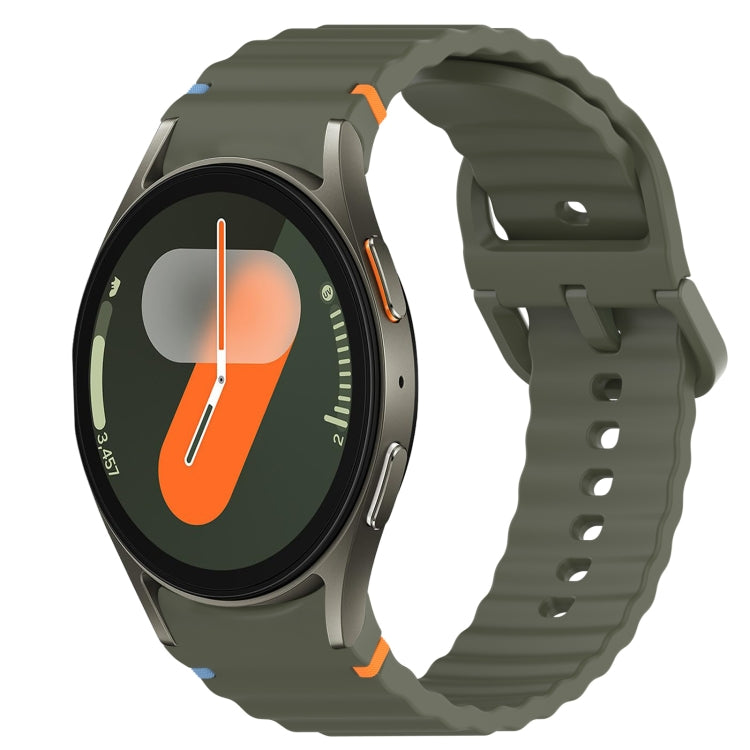 Cinturino per orologio in silicone a sgancio rapido con cucitura a grana ondulata, For Samsung Galaxy Watch FE 40mm, For Samsung Galaxy Watch 7 44mm