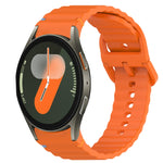 Cinturino per orologio in silicone a sgancio rapido con cucitura a grana ondulata, For Samsung Galaxy Watch 7 40mm, For Samsung Galaxy Watch 6 Classic 47mm