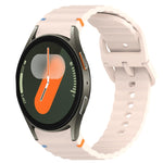 Cinturino per orologio in silicone a sgancio rapido con cucitura a grana ondulata, For Samsung Galaxy Watch 7 40mm, For Samsung Galaxy Watch 6 Classic 47mm