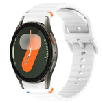 Cinturino per orologio in silicone a sgancio rapido con cucitura a grana ondulata, For Samsung Galaxy Watch 7 40mm, For Samsung Galaxy Watch 6 Classic 47mm