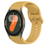 Cinturino per orologio in silicone a sgancio rapido con cucitura a grana ondulata, For Samsung Galaxy Watch 7 40mm, For Samsung Galaxy Watch 6 Classic 47mm