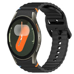 Cinturino per orologio in silicone a sgancio rapido con cucitura a grana ondulata, For Samsung Galaxy Watch 7 40mm, For Samsung Galaxy Watch 6 Classic 47mm
