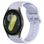 Cinturino per orologio in silicone a sgancio rapido con cucitura a grana ondulata, For Samsung Galaxy Watch 7 40mm, For Samsung Galaxy Watch 6 Classic 47mm