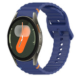 Cinturino per orologio in silicone a sgancio rapido con cucitura a grana ondulata, For Samsung Galaxy Watch 7 40mm, For Samsung Galaxy Watch 6 Classic 47mm