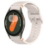 Cinturino per orologio in silicone a sgancio rapido con cucitura a grana ondulata, For Samsung Galaxy Watch 7 40mm, For Samsung Galaxy Watch 6 Classic 47mm