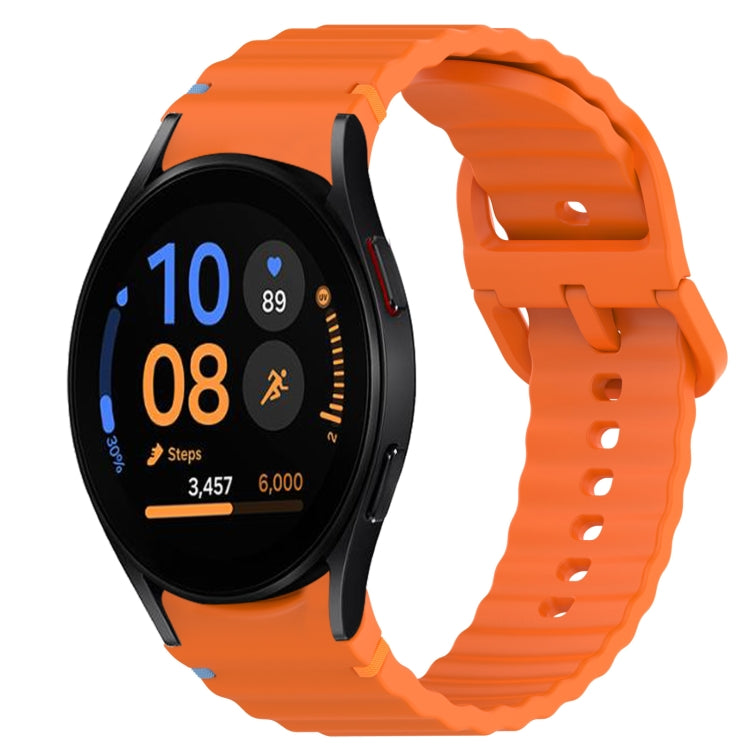 Cinturino per orologio in silicone a sgancio rapido con cucitura a grana ondulata, For Samsung Galaxy Watch FE 40mm, For Samsung Galaxy Watch 7 44mm