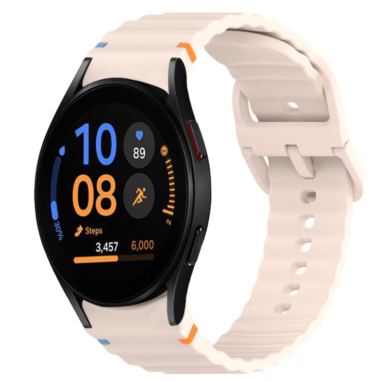Cinturino per orologio in silicone a sgancio rapido con cucitura a grana ondulata, For Samsung Galaxy Watch FE 40mm, For Samsung Galaxy Watch 7 44mm