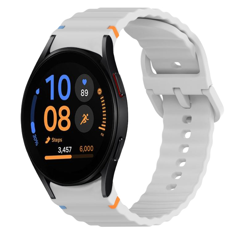 Cinturino per orologio in silicone a sgancio rapido con cucitura a grana ondulata, For Samsung Galaxy Watch FE 40mm, For Samsung Galaxy Watch 7 44mm