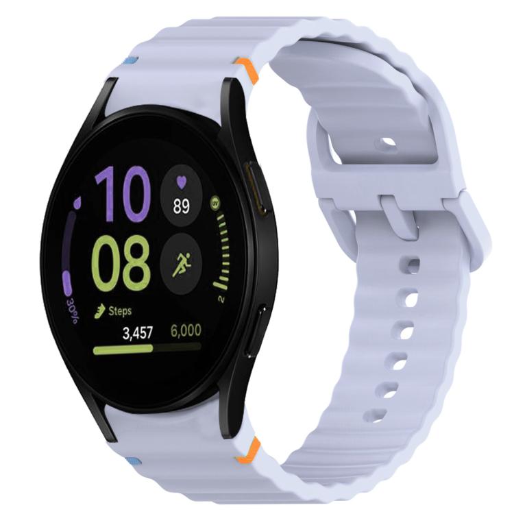 Cinturino per orologio in silicone a sgancio rapido con cucitura a grana ondulata, For Samsung Galaxy Watch FE 40mm, For Samsung Galaxy Watch 7 44mm