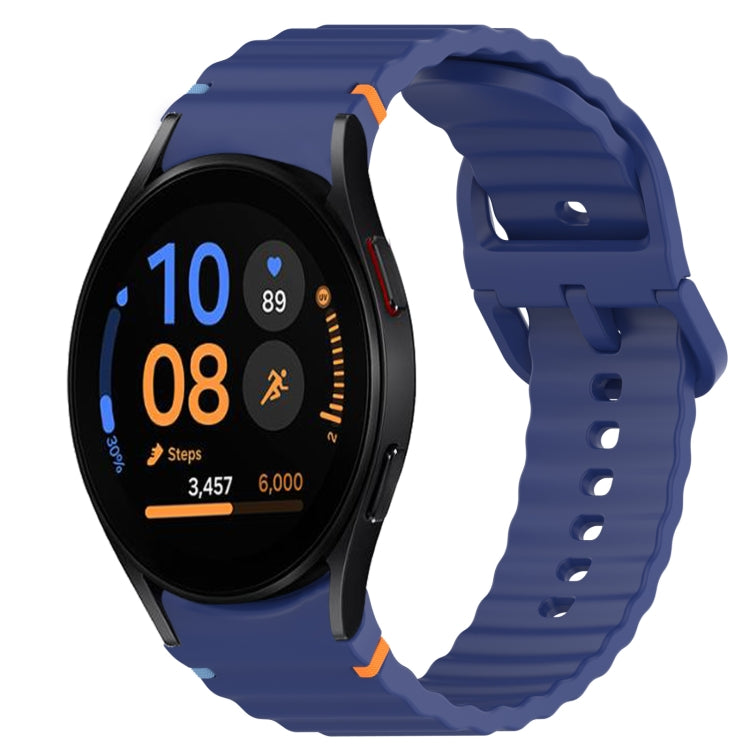 Cinturino per orologio in silicone a sgancio rapido con cucitura a grana ondulata, For Samsung Galaxy Watch FE 40mm, For Samsung Galaxy Watch 7 44mm
