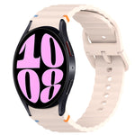 Cinturino per orologio in silicone a sgancio rapido con cucitura a grana ondulata, For Samsung Galaxy Watch 6 44mm, For Samsung Galaxy Watch 6 40mm