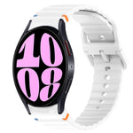 Cinturino per orologio in silicone a sgancio rapido con cucitura a grana ondulata, For Samsung Galaxy Watch 6 44mm, For Samsung Galaxy Watch 6 40mm