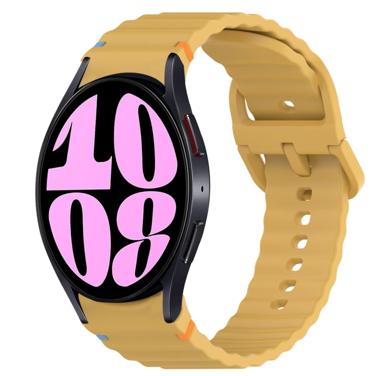 Cinturino per orologio in silicone a sgancio rapido con cucitura a grana ondulata, For Samsung Galaxy Watch 6 44mm, For Samsung Galaxy Watch 6 40mm
