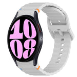Cinturino per orologio in silicone a sgancio rapido con cucitura a grana ondulata, For Samsung Galaxy Watch 6 44mm, For Samsung Galaxy Watch 6 40mm