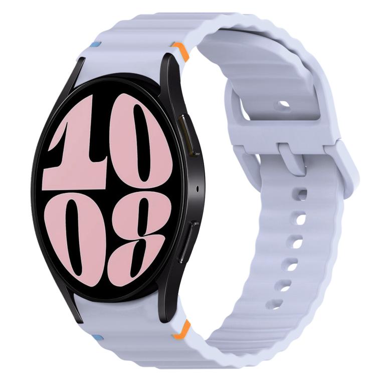 Cinturino per orologio in silicone a sgancio rapido con cucitura a grana ondulata, For Samsung Galaxy Watch 6 44mm, For Samsung Galaxy Watch 6 40mm