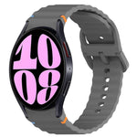 Cinturino per orologio in silicone a sgancio rapido con cucitura a grana ondulata, For Samsung Galaxy Watch 6 44mm, For Samsung Galaxy Watch 6 40mm