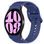 Cinturino per orologio in silicone a sgancio rapido con cucitura a grana ondulata, For Samsung Galaxy Watch 6 44mm, For Samsung Galaxy Watch 6 40mm