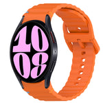 Cinturino per orologio in silicone a sgancio rapido con cucitura a grana ondulata, For Samsung Galaxy Watch 6 44mm, For Samsung Galaxy Watch 6 40mm