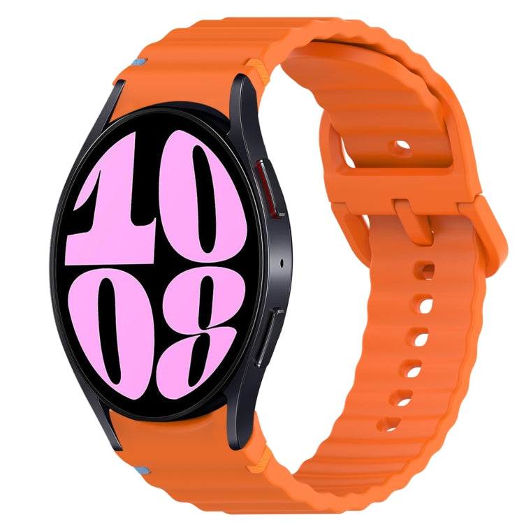 Cinturino per orologio in silicone a sgancio rapido con cucitura a grana ondulata, For Samsung Galaxy Watch 6 44mm, For Samsung Galaxy Watch 6 40mm