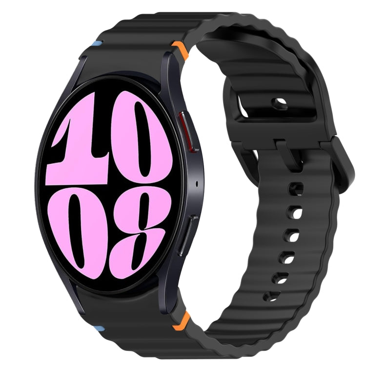 Cinturino per orologio in silicone a sgancio rapido con cucitura a grana ondulata, For Samsung Galaxy Watch 6 44mm, For Samsung Galaxy Watch 6 40mm