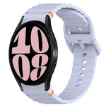 Cinturino per orologio in silicone a sgancio rapido con cucitura a grana ondulata, For Samsung Galaxy Watch 6 44mm, For Samsung Galaxy Watch 6 40mm