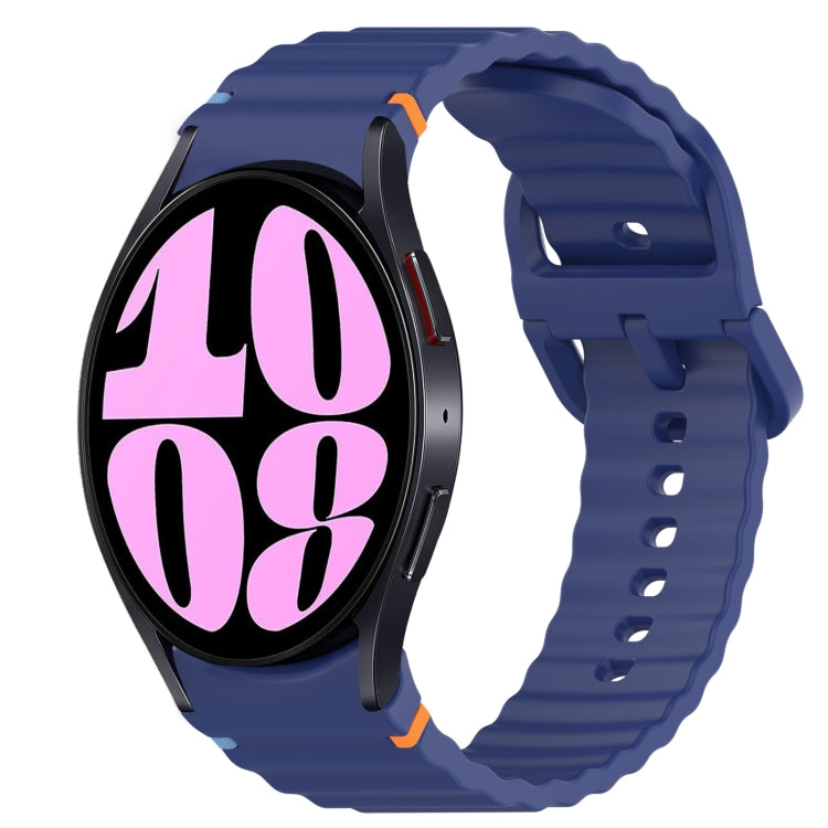 Cinturino per orologio in silicone a sgancio rapido con cucitura a grana ondulata, For Samsung Galaxy Watch 6 44mm, For Samsung Galaxy Watch 6 40mm