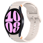 Cinturino per orologio in silicone a sgancio rapido con cucitura a grana ondulata, For Samsung Galaxy Watch 6 44mm, For Samsung Galaxy Watch 6 40mm