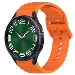 Cinturino per orologio in silicone a sgancio rapido con cucitura a grana ondulata, For Samsung Galaxy Watch 7 40mm, For Samsung Galaxy Watch 6 Classic 47mm