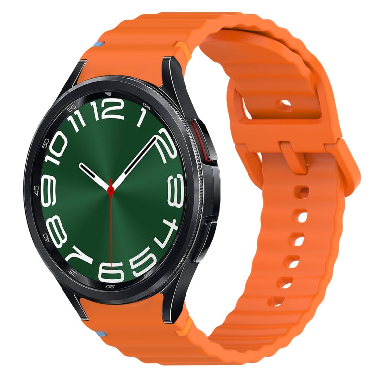 Cinturino per orologio in silicone a sgancio rapido con cucitura a grana ondulata, For Samsung Galaxy Watch 7 40mm, For Samsung Galaxy Watch 6 Classic 47mm