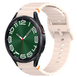 Cinturino per orologio in silicone a sgancio rapido con cucitura a grana ondulata, For Samsung Galaxy Watch 7 40mm, For Samsung Galaxy Watch 6 Classic 47mm