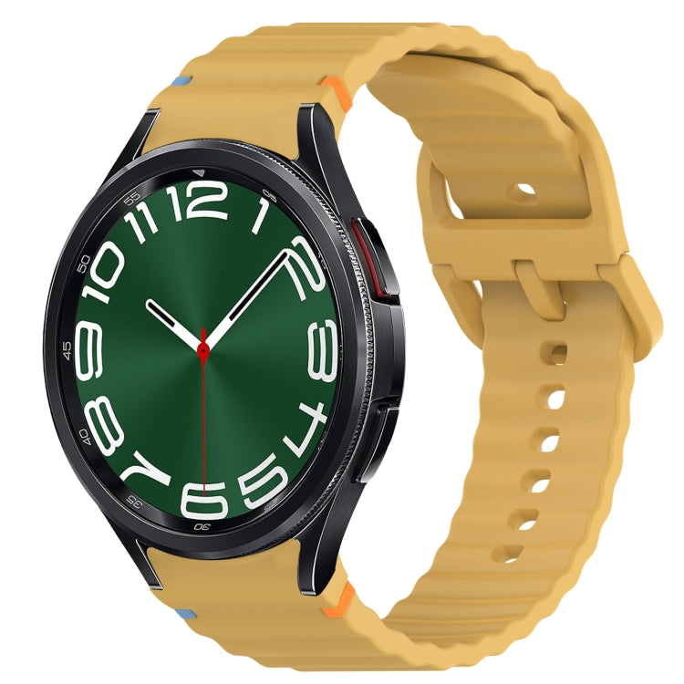 Cinturino per orologio in silicone a sgancio rapido con cucitura a grana ondulata, For Samsung Galaxy Watch 7 40mm, For Samsung Galaxy Watch 6 Classic 47mm