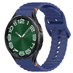 Cinturino per orologio in silicone a sgancio rapido con cucitura a grana ondulata, For Samsung Galaxy Watch 7 40mm, For Samsung Galaxy Watch 6 Classic 47mm