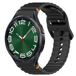 Cinturino per orologio in silicone a sgancio rapido con cucitura a grana ondulata, For Samsung Galaxy Watch 6 Classic 43mm, For Samsung Galaxy Watch 5 Pro Golf Edition