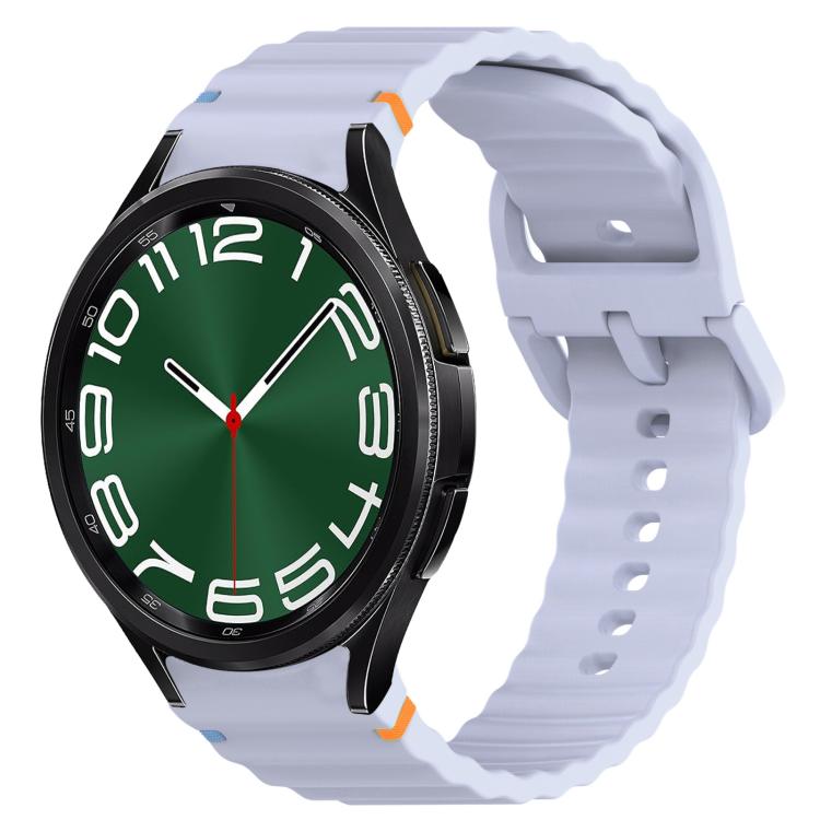 Cinturino per orologio in silicone a sgancio rapido con cucitura a grana ondulata, For Samsung Galaxy Watch 6 Classic 43mm, For Samsung Galaxy Watch 5 Pro Golf Edition