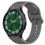 Cinturino per orologio in silicone a sgancio rapido con cucitura a grana ondulata, For Samsung Galaxy Watch 6 Classic 43mm, For Samsung Galaxy Watch 5 Pro Golf Edition