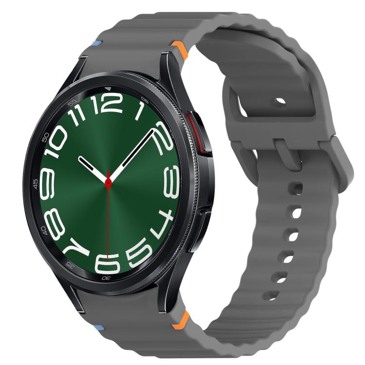 Cinturino per orologio in silicone a sgancio rapido con cucitura a grana ondulata, For Samsung Galaxy Watch 6 Classic 43mm, For Samsung Galaxy Watch 5 Pro Golf Edition