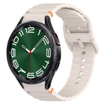 Cinturino per orologio in silicone a sgancio rapido con cucitura a grana ondulata, For Samsung Galaxy Watch 6 Classic 43mm, For Samsung Galaxy Watch 5 Pro Golf Edition