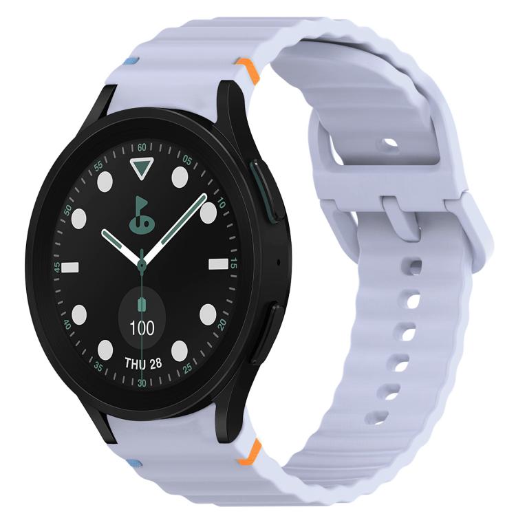 Cinturino per orologio in silicone a sgancio rapido con cucitura a grana ondulata, For Samsung Galaxy Watch 6 Classic 43mm, For Samsung Galaxy Watch 5 Pro Golf Edition
